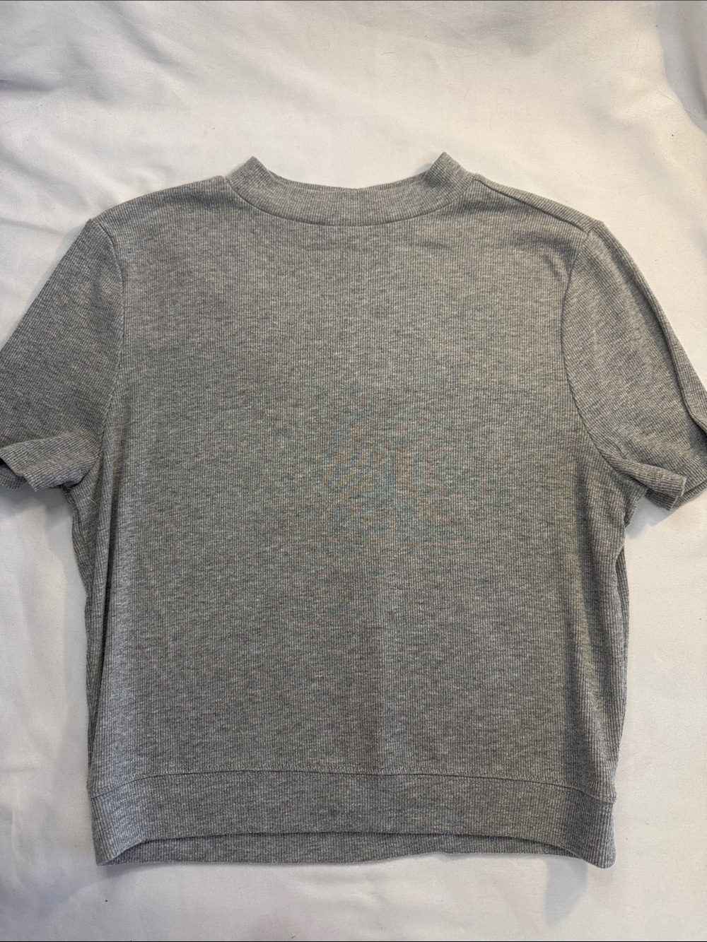 BP Grey rayon blend Ribbed Crewneck Tee